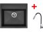 Set Sinks Solo 560 Granblack + Elasta S nerez/černá