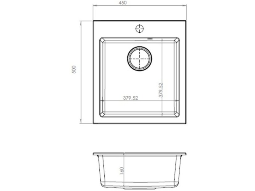 Granitový dřez Alveus CORTINA 20/55 G Béžová