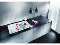 Granitový dřez Blanco AXIA III 5 S-F InFino antracit dřez vpravo s excentrem přísluš. sklo