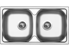 Set Sinks OKIO 780 DUO V leštený + batéria Sinks MIX 3 chróm