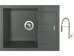 Set Sinks AMANDA 650 Titanium + baterie Sinks MIX 35 PROF S chrom Set Sinks AMANDA 650 Titanium + baterie Sinks MIX 35 PROF S chrom