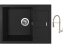 Set Sinks AMANDA 650 Granblack + baterie Sinks MIX 35 PROF S chrom