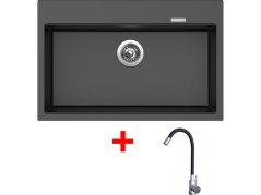 Sinks MAXIMO 780 Metalblack + Elasta nerez/černá Sinks MAXIMO 780 Metalblack + Elasta nerez/černá