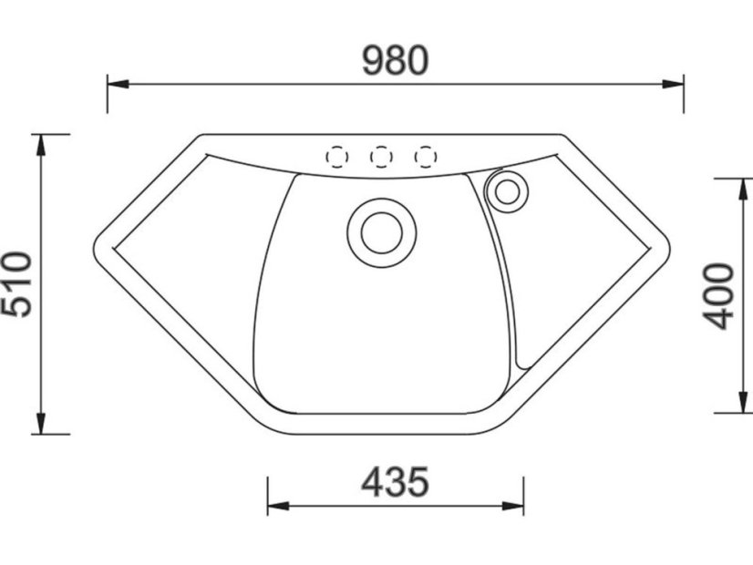 Set Sinks NAIKY 980 Titanium + batéria Sinks SLIM S2 kartáčovaná
