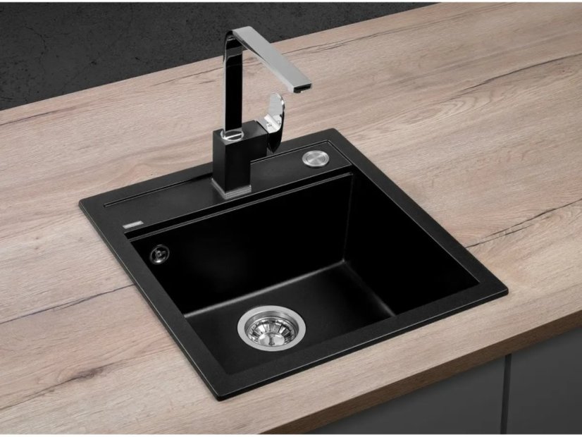 Granitový dřez Concept DG00C50bc Cubis Černý - 3