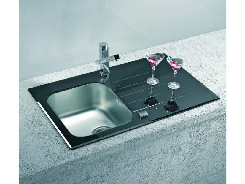 Dřez se sklem Alveus Glassix 10 černý