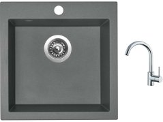 Set Sinks VIVA 455 Titanium + batéria Sinks MIX 35 chróm Set Sinks VIVA 455 Titanium + batéria Sinks MIX 35 chróm
