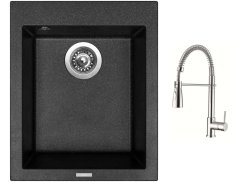 Set Sinks CUBE 410 Granblack + batéria Sinks MIX 35 PROF S chróm