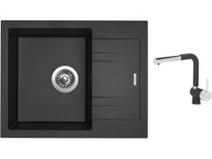 Set Sinks LINEA 600 N Metalblack + batéria Sinks MIX 3 P Metalblack Set Sinks LINEA 600 N Metalblack + batéria Sinks MIX 3 P Metalblack