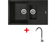 Set Sinks Amanda 780.1 Metalblack + Elasta nerez/černá Set Sinks Amanda 780.1 Metalblack + Elasta nerez/černá
