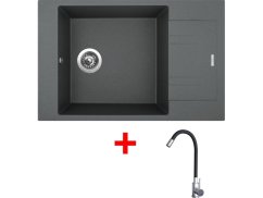 Set Sinks Vario 780 Titanium + Elasta nerez/čierná Set Sinks Vario 780 Titanium + Elasta nerez/čierná
