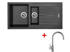 Set Sinks Perfecto 1000.1 Metalblack + Vitalia Set Sinks Perfecto 1000.1 Metalblack + Vitalia