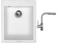 Set Sinks CUBE 410 Milk + batéria Sinks ENIGMA S Milk