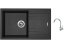 Set Sinks LINEA 780 N Metalblack + batéria Sinks MIX 35 chróm
