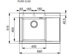 Granitový dřez Alveus Pure-G 60 QC L černý A91