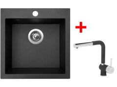 Set Sinks Viva 455 Metalblack + Mix 3 P GR Set Sinks Viva 455 Metalblack + Mix 3 P GR