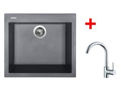 Set Sinks Cube 560 Nanogrey + Mix 35 Set Sinks Cube 560 Nanogrey + Mix 35