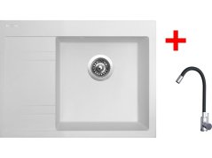 Set Sinks RIM 650 P Milk + Elasta nerez/černá Set Sinks RIM 650 P Milk + Elasta nerez/černá