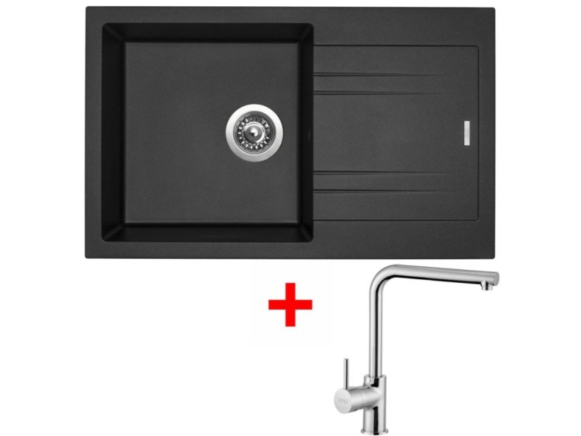 Sinks LINEA 780 Metalblack + Elka