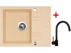 Sinks LINEA 600 XC Sahara + Vitalia čierná matná Sinks LINEA 600 XC Sahara + Vitalia čierná matná