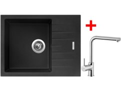 Sinks PERFECTO 650 Metalblack + Elka Sinks PERFECTO 650 Metalblack + Elka