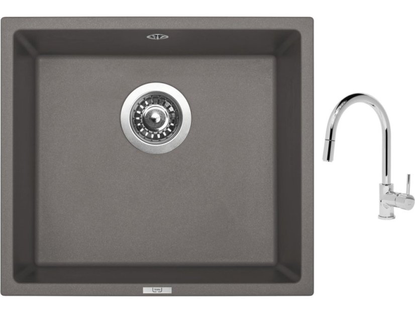 Set Sinks FRAME 457 Truffle + baterie Sinks MIX 35 P chrom
