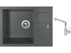 Set Sinks AMANDA 650 Titanium + baterie Sinks MIX 350 P chrom Set Sinks AMANDA 650 Titanium + baterie Sinks MIX 350 P chrom