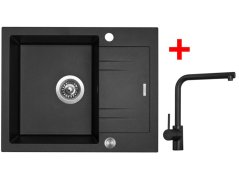 Sinks LINEA 600 XC Metalblack + Elka čierná matná Sinks LINEA 600 XC Metalblack + Elka čierná matná