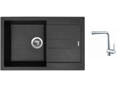 Set Sinks AMANDA 780 Granblack + baterie Sinks MIX 3 chrom Set Sinks AMANDA 780 Granblack + baterie Sinks MIX 3 chrom