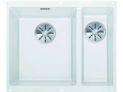 Granitový dřez Blanco SUBLINE 340/160 U InFino bílá bez táhla dřez vlevo