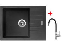 Sinks PERFECTO 650 Pureblack + Flexia Sinks PERFECTO 650 Pureblack + Flexia