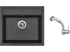 Set Sinks SOLO 560 Metalblack + batéria Sinks MIX 3 S Chróm Set Sinks SOLO 560 Metalblack + batéria Sinks MIX 3 S Chróm