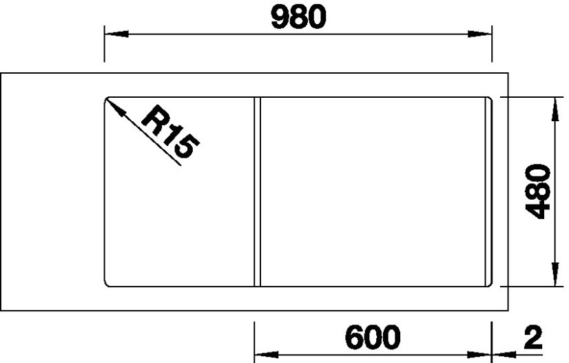 Granitový dřez Blanco SONA XL 6 S šedá vulkan
