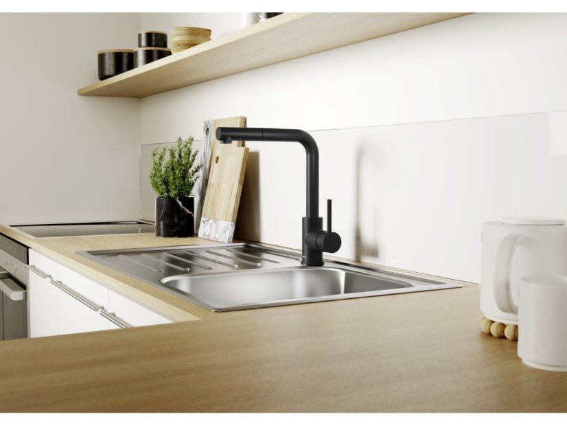 Dřezová baterie Blanco MILA-S černá matná