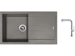 Set Sinks AMANDA 860 Truffle + baterie Sinks SLIM S2 kartáčovaná Set Sinks AMANDA 860 Truffle + baterie Sinks SLIM S2 kartáčovaná
