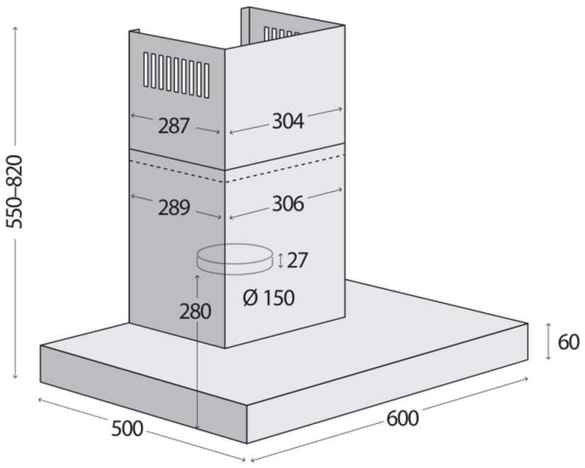 Concept OPK4660N Sinfonia komínová digestoř 60 cm
