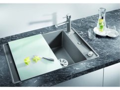 Granitový dřez Blanco AXIA III 45 S-F InFino antracit dřez vpravo s excentrem přísluš. skl Granitový dřez Blanco AXIA III 45 S-F InFino antracit dřez vpravo s excentrem přísluš. skl