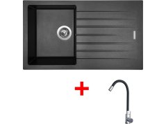 Set Sinks Perfecto 860 Metalblack + Elasta nerez/černá Set Sinks Perfecto 860 Metalblack + Elasta nerez/černá