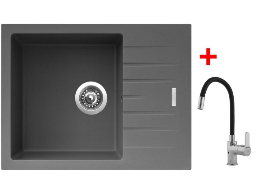 Sinks PERFECTO 650 Titanium + Flexia Sinks PERFECTO 650 Titanium + Flexia