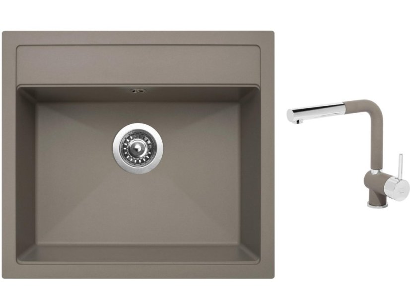 Set Sinks SOLO 560 Truffle + batéria Sinks MIX 3 P Truffle