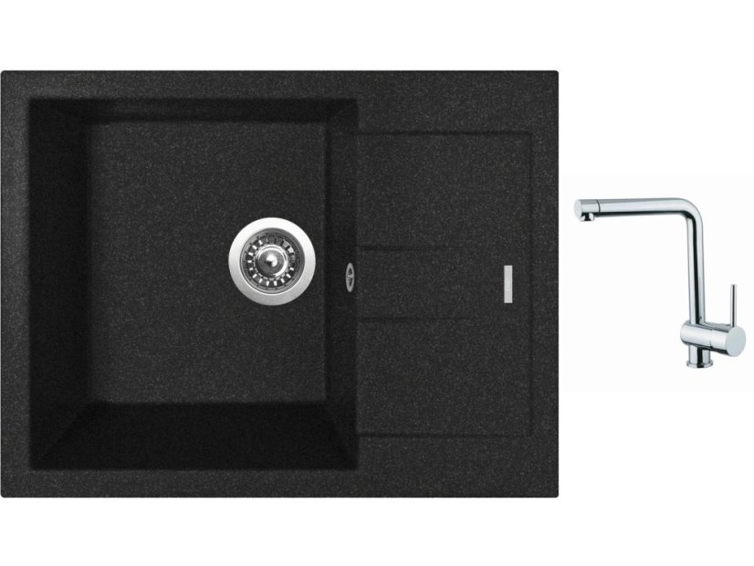 Set Sinks AMANDA 650 Granblack + batéria Sinks MIX 3 chróm