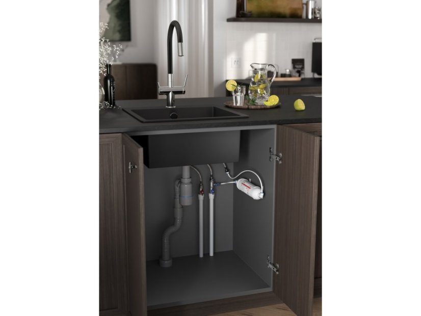 Filtračná batéria Ferro Filtrata s flexibilným ramenom, čierna/chróm BFT41B