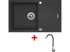 Sinks LINEA 780 XC Granblack + Elasta nerez/čierna Sinks LINEA 780 XC Granblack + Elasta nerez/čierna