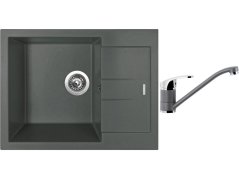 Set Sinks AMANDA 650 Titanium + baterie Sinks PRONTO Titanium Set Sinks AMANDA 650 Titanium + baterie Sinks PRONTO Titanium