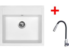 Set Sinks Solo 560 Milk + Elasta S nerez/černá