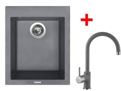 Set Sinks CUBE 410 Titanium + Vitalia GR Set Sinks CUBE 410 Titanium + Vitalia GR