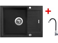 Sinks RAPID 580 XC Granblack + Elasta nerez/čierná