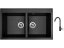 Set Sinks AMANDA 860 DUO Metalblack + batéria Sinks MIX 35 Metalblack