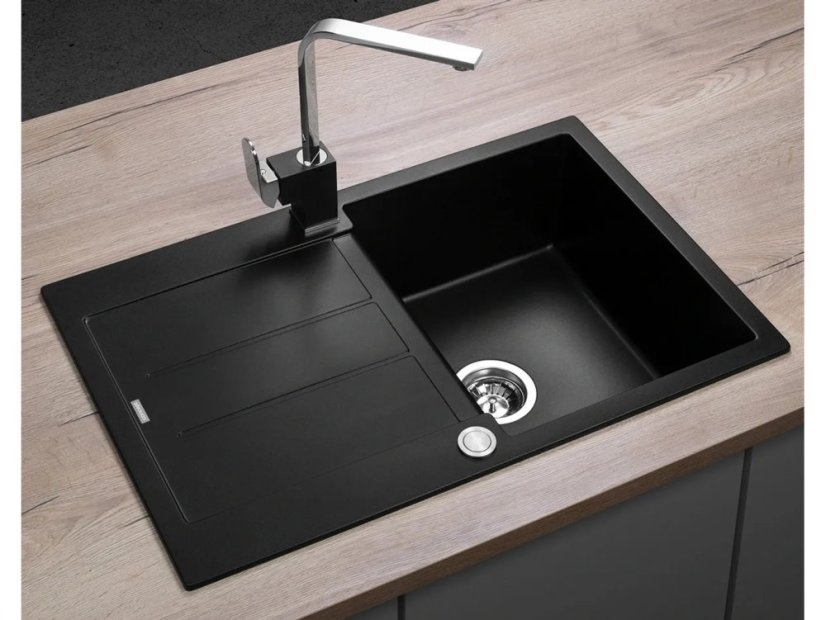 Granitový dřez Concept DG10C45bc Cubis Černý - 2