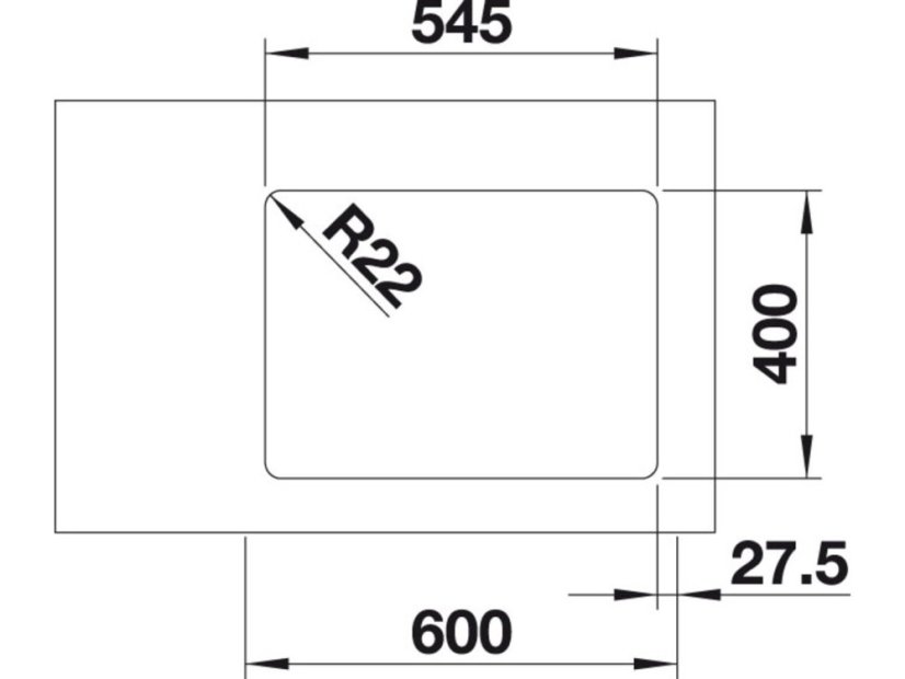 Nerezový dřez Blanco ANDANO 340/180 U Nerez, dřez vlevo